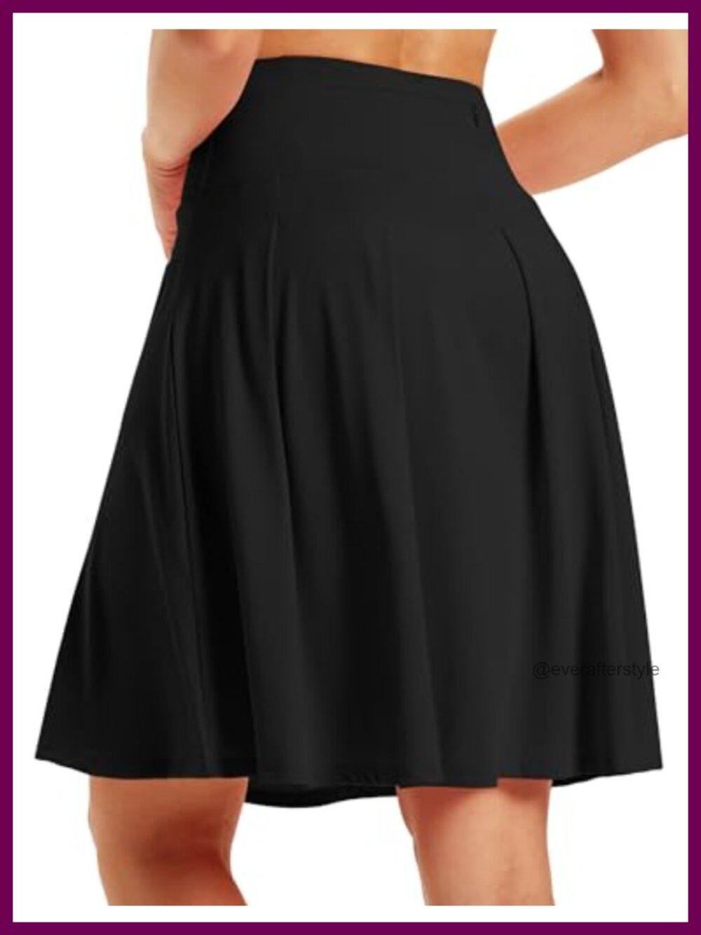 ZUTY 22" Knee Length Skort with Pockets High Waisted Tummy Control Athletic